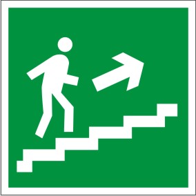 Направление к выходу по лестнице вверх (направо)
